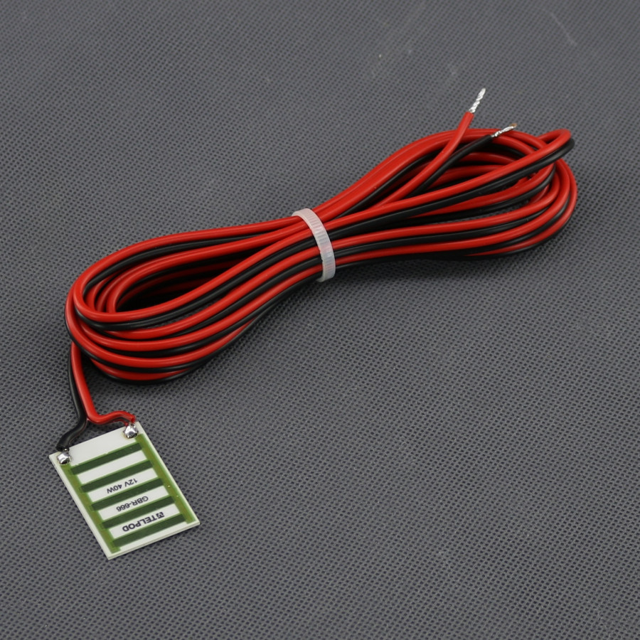 TF3677 - mini ploché topné těleso 12 V, 40 W, 38 na 26 mm