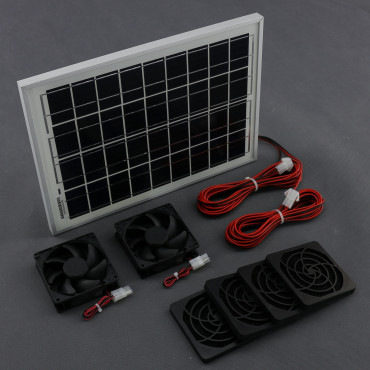 SO12 - solární ventilátory čtvercové 2x 99x99 mm, 2x 65 m3/h