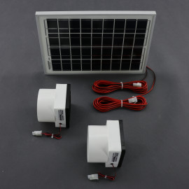 SO191 - solární ventilátory 2x nástěnné průměr 100 mm, 2x 65 m3/h