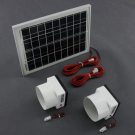 SO191 - solární ventilátory 2x nástěnné průměr 100 mm, 2x 65 m3/h