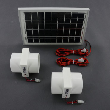 SO193 - solární ventilátory 2x vestavné průměr 100 mm, 2x 65 m3/h