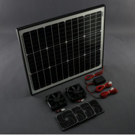 SO14 - solární ventilátory čtvercové 2x 120x120 mm, 2x 230 m3/h