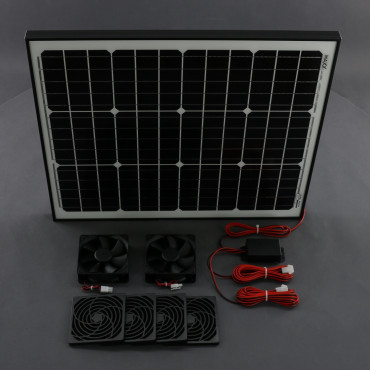 SO14 - solární ventilátory čtvercové 2x 120x120 mm, 2x 230 m3/h