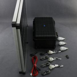 SO210 - solární systém 200 W s aku, 230 V a 12 V a USB a LED, přenosný