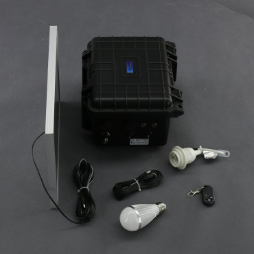 SO200 - solární systém 10 W s aku, 12 V a USB a LED, přenosný