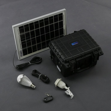 SO200 - solární systém 10 W s aku, 12 V a USB a LED, přenosný