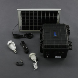 SO200 - solární systém 10 W s aku, 12 V a USB a LED, přenosný