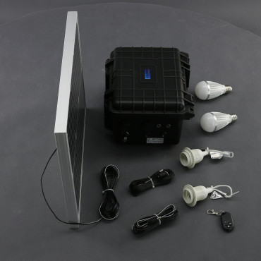 SO202 - solární systém 20 W s aku, 12 V a USB a LED, přenosný