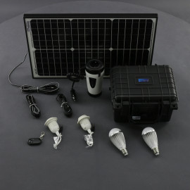 SO204 - solární systém 30 W s aku, 12 V a USB a LED, přenosný