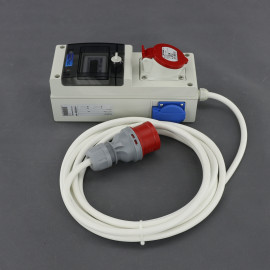 EL10 - přenosný elektroměr 3f, 16 A, digitální, zásuvka a vidlice