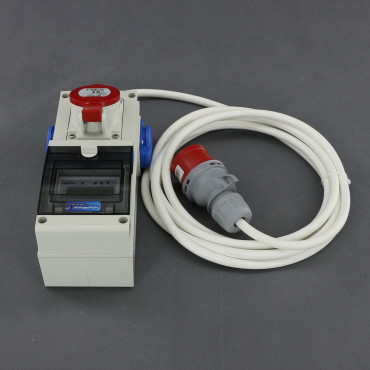 EL10 - přenosný elektroměr 3f, 16 A, digitální, zásuvka a vidlice
