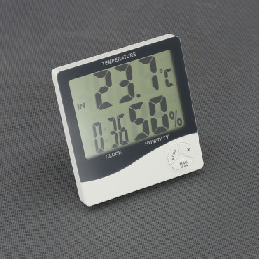VT36 - teploměr a vlhkoměr vnitřní, hodiny, LCD