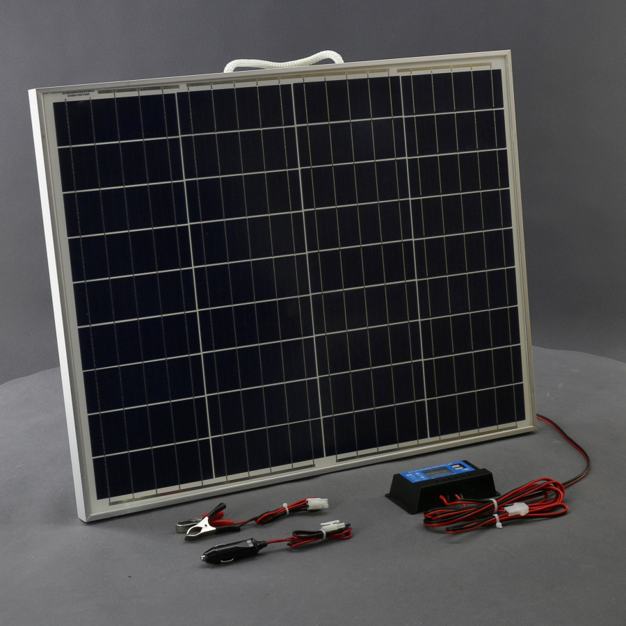 SO66 - solární nabíječka autobaterií 12 V, 50 W, přenosná