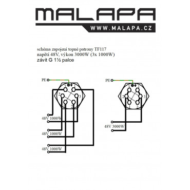 schéma zapojení topné patrony TF117