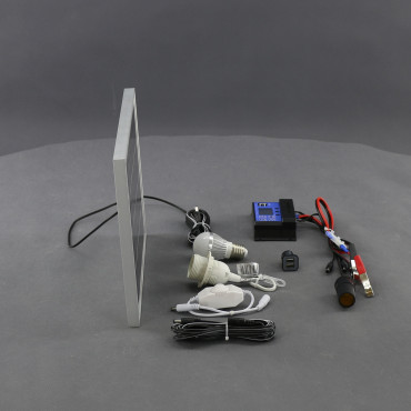 SO134 - solární systém 10 W, ostrovní, 12 V a USB a LED