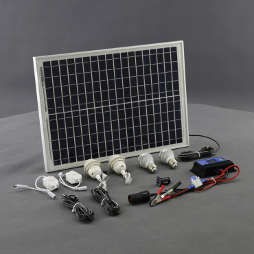 SO135 - solární systém 20 W, ostrovní, 12 V a USB a LED