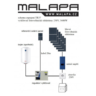 schéma zapojení vytěžovače fotovoltaické elektrárny TR37