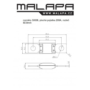 SI636-pojistka-plocha-megaval-200-a-roztec-50-8-mm-modra-rozmery