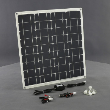 SO64 - solární nabíječka autobaterií 12 V, 50 W, ohebná a USB