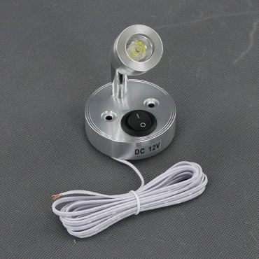 SI28 - LED lampička 12-24 V, 2 W, vypínač, otočná