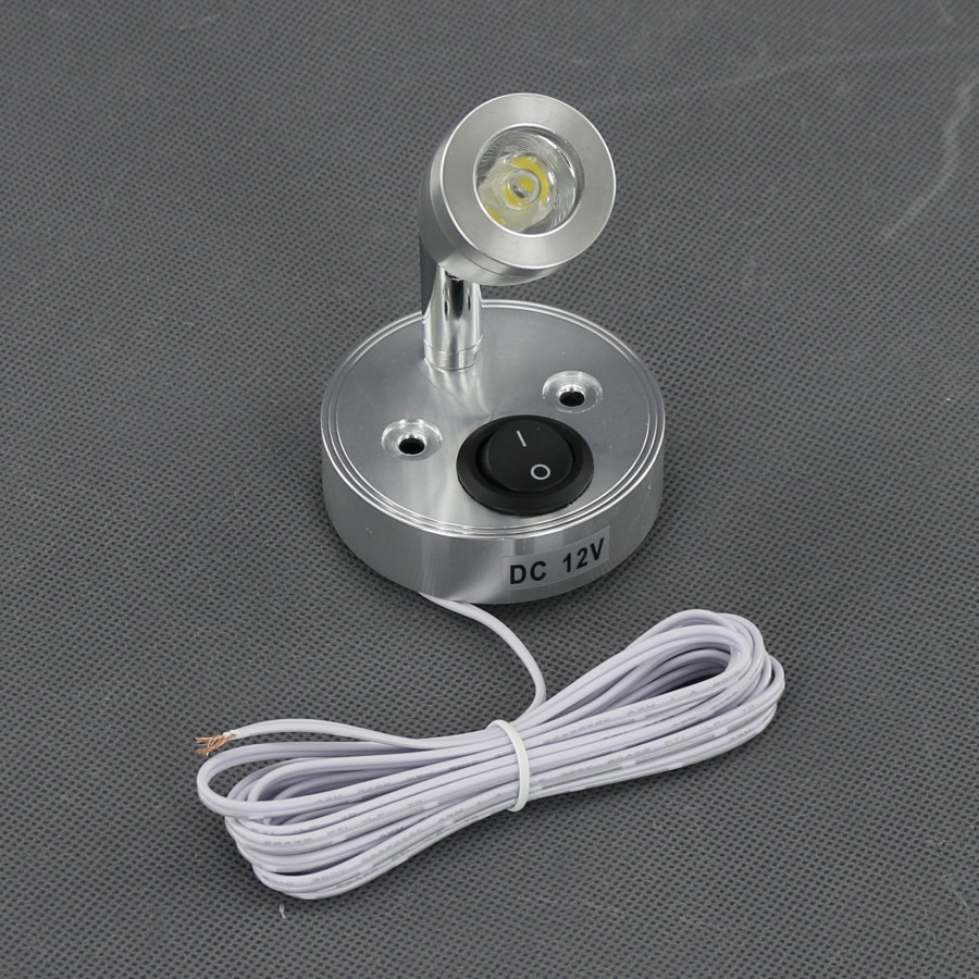 SI28 - LED lampička 12-24 V, 2 W, vypínač, otočná