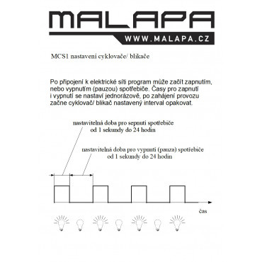nastavení digitálního časového spínače MCS1