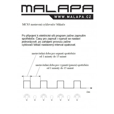 nastavení digitálního časového spínače MCS3