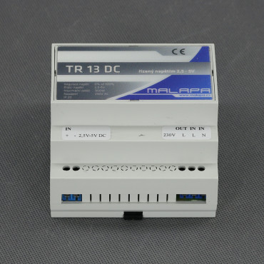 TR13 DC - regulátor napětí 230 V, 900 W, triakový, 2,5-5 V DC, DIN