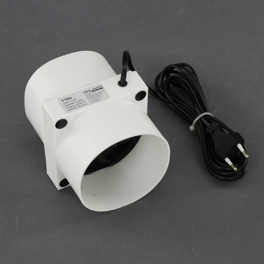 VN04 - vestavný potrubní ventilátor průměr 100 mm, 230 V, 87 m3/h