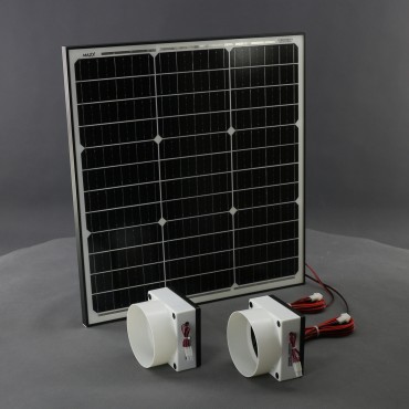 SO20 - solární ventilátory 2x nástěnné průměr 125 mm, 2x 230 m3/h