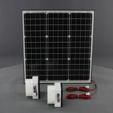 SO20 - solární ventilátory 2x nástěnné průměr 125 mm, 2x 230 m3/h