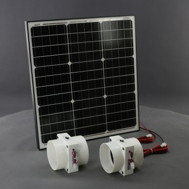 SO22 - solární ventilátory 2x vestavné průměr 125 mm, 2x 230 m3/h