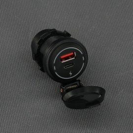 SI862 - USB-A QC3.0 a USB-C PD nabíječka, IP65, panelová