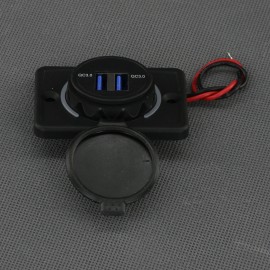 SI864 - 2x USB-A QC3.0 nabíječka 2x 3 A, IP65, na plochu
