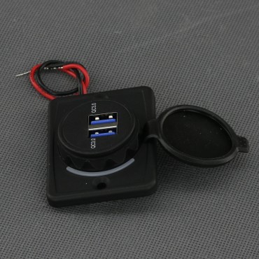SI864 - 2x USB-A QC3.0 nabíječka 2x 3 A, IP65, na plochu