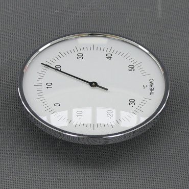 VT146 - teploměr analogový, stříbrný, průměr 95 mm