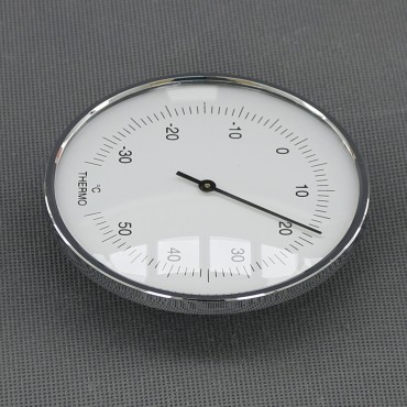 VT146 - teploměr analogový, stříbrný, průměr 95 mm