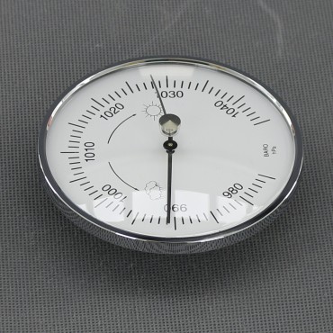 VT148 - barometr analogový, stříbrný, průměr 95 mm