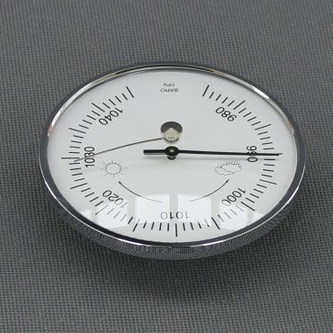VT148 - barometr analogový, stříbrný, průměr 95 mm