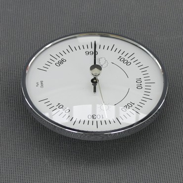 VT148 - barometr analogový, stříbrný, průměr 95 mm