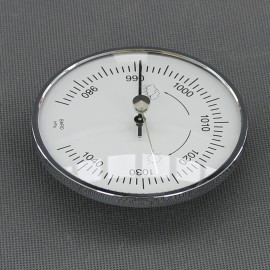 VT148 - barometr analogový, stříbrný, průměr 95 mm