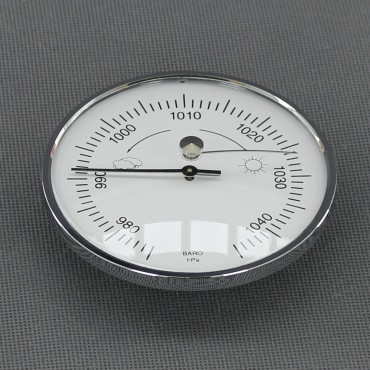 VT148 - barometr analogový, stříbrný, průměr 95 mm