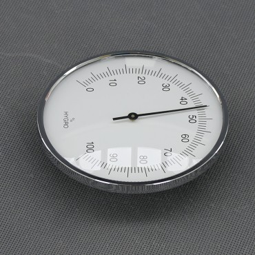 VT147 - vlhkoměr analogový, stříbrný, průměr 95 mm