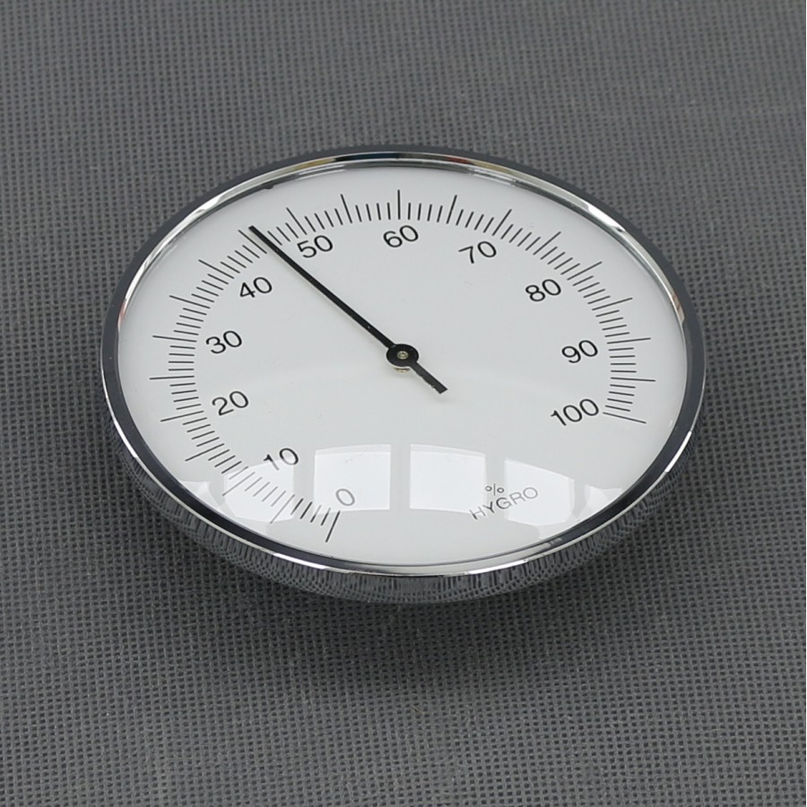 VT147 - vlhkoměr analogový, stříbrný, průměr 95 mm
