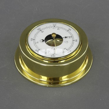 VT152 - barometr analogový, zlatý, průměr 140 mm