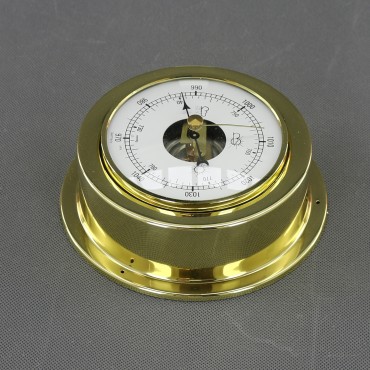 VT152 - barometr analogový, zlatý, průměr 140 mm