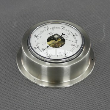 VT157 - barometr analogový, stříbrný, průměr 140 mm