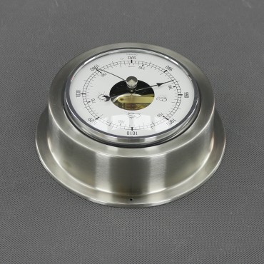 VT157 - barometr analogový, stříbrný, průměr 140 mm