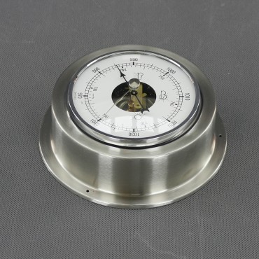 VT157 - barometr analogový, stříbrný, průměr 140 mm