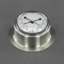 VT160 - teploměr a vlhkoměr analogový, stříbrný, průměr 103 mm